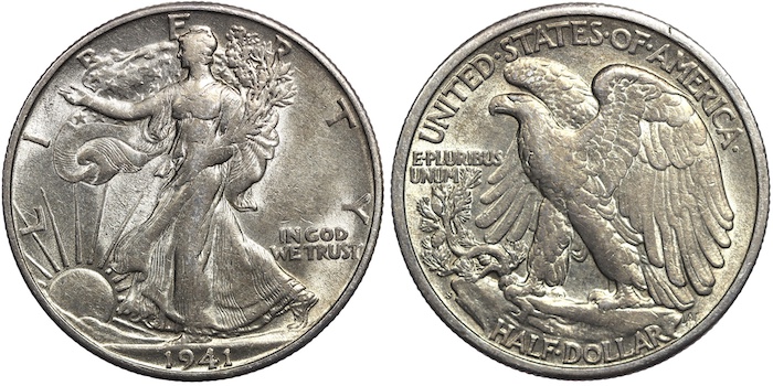 United states half dollar 1941 s