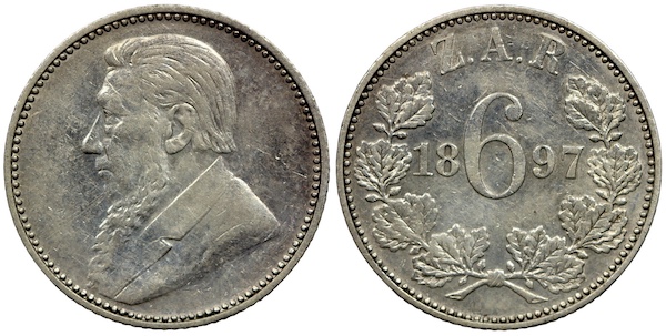 South africa sixpence 1897