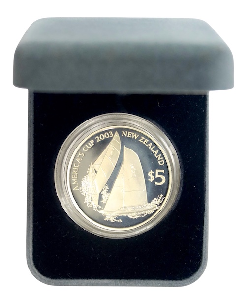 Americas cup official silver coin 2002