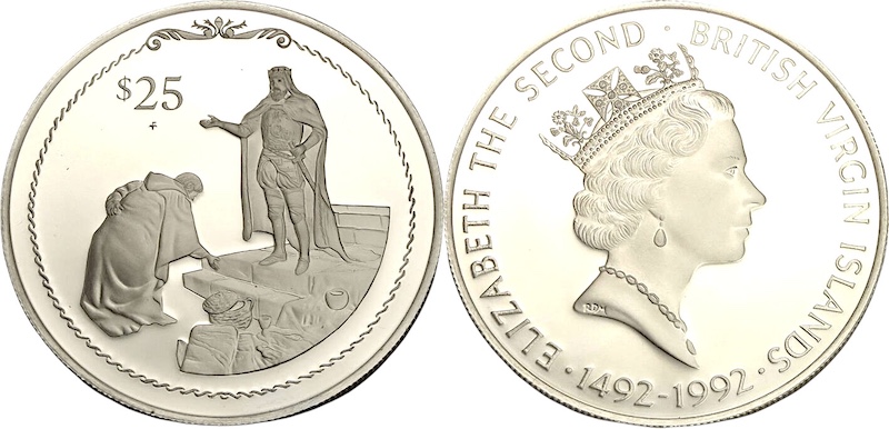 British virgin islands 25 dollars 1992