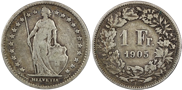 Swiss franc 1903