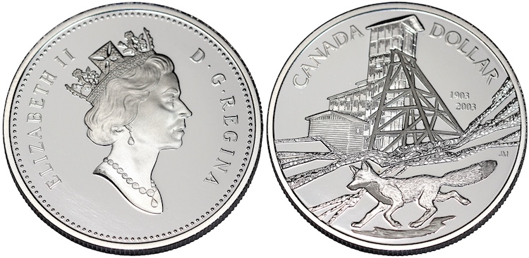 Canadian 2003 silver proof dollar