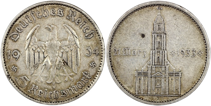 Five reichsmark 1934 Berlin