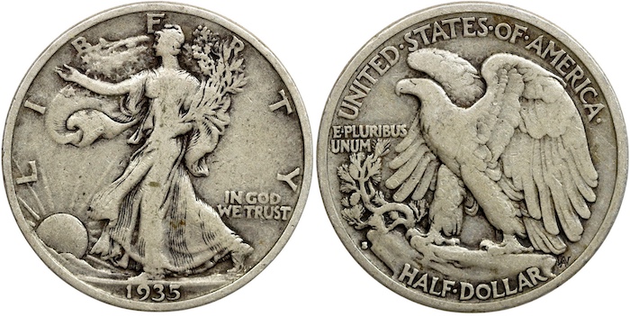 Liberty walking half dollar 1936s