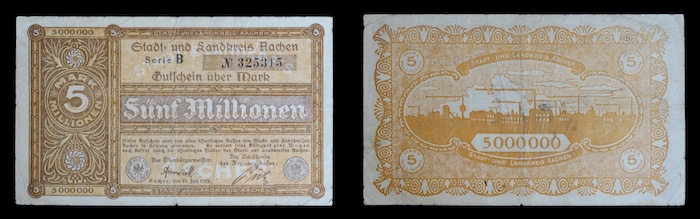 Notgeld Aachen 1000 marks 1922