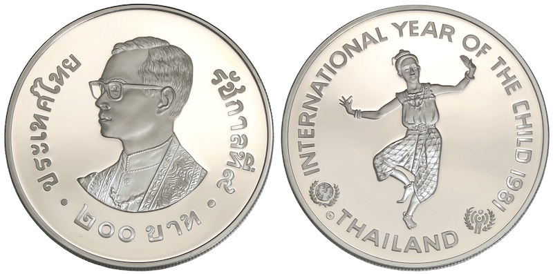 Thailand proof silver coins